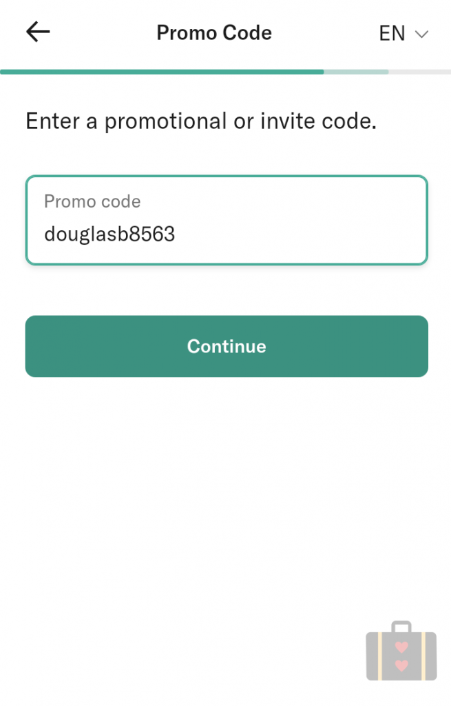 Informe o código promocional douglasb8563.